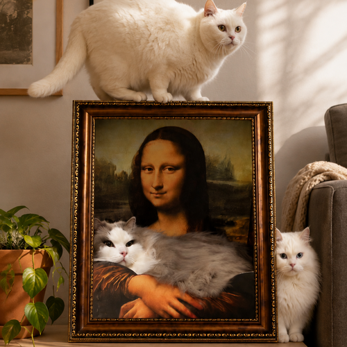 MonaKitty — The Cat Bed That Turns Your Cat Into a Masterpiece